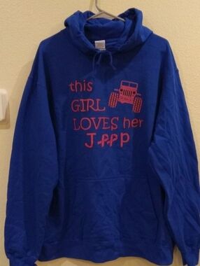 'This Girl Loves Her Jeep' Hooded Sweatshirt
